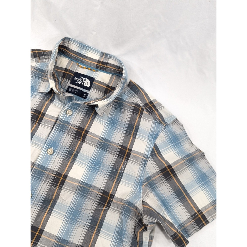 North Face Shirt Mens Medium Button Up Plaid Casual Preppy Dadcore